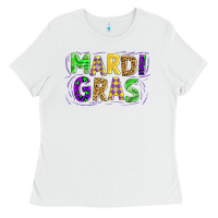 White mardi gras Ladies Tee - AdoDesignShop