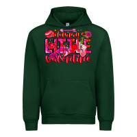 Forest Green Mommy's Little Valentine Urban Hoodie - CowhideDigitalArt