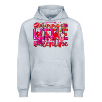 Heather Grey Mommy's Little Valentine Urban Hoodie - CowhideDigitalArt