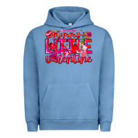 Pigment Pebble Blue Mommy's Little Valentine Urban Hoodie - CowhideDigitalArt
