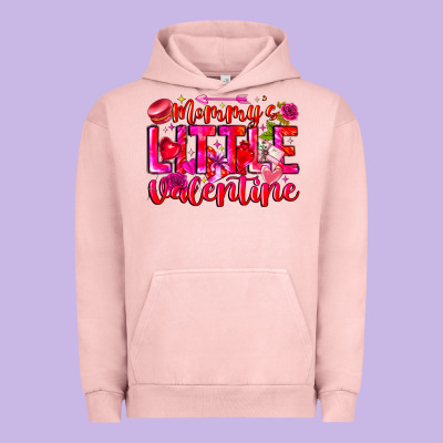 Mommy's Little Valentine Urban Hoodie Designed By Cowhidedigitalart