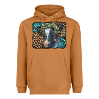 Meerkat Floral Cow Leopard Gemstone Heavyweight Hoodie - CowCowDesign