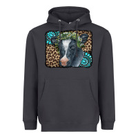 Smoke Floral Cow Leopard Gemstone Heavyweight Hoodie - CowCowDesign
