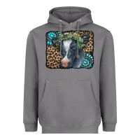 Storm Floral Cow Leopard Gemstone Heavyweight Hoodie - CowCowDesign