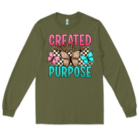 Army Green created with a purpose Long Sleeve Tee - Artiststas