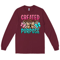 Burgundy created with a purpose Long Sleeve Tee - Artiststas
