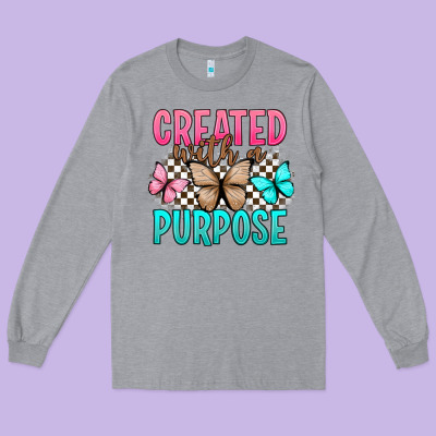 Created With A Purpose Long Sleeve Tee Designed By Artiststas