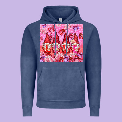 Love Gnomies With Gift Boxes Vintage Hoodie Designed By Nancycooperartshop