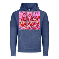 Vintage Denim love gnomies with gift boxes Vintage Hoodie - NancyCooperArtShop