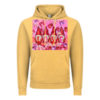 Vintage Mustard love gnomies with gift boxes Vintage Hoodie - NancyCooperArtShop