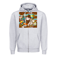 Heather Grey western bunny Zipper Hoodie - TumblerDesignByShophia
