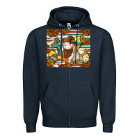 Navy western bunny Zipper Hoodie - TumblerDesignByShophia