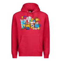 Cardinal Softball coffee cups Premium Hoodie - HowdyJamesFarm
