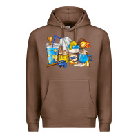 Chestnut Softball coffee cups Premium Hoodie - HowdyJamesFarm