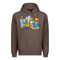 Coffee Softball coffee cups Premium Hoodie - HowdyJamesFarm