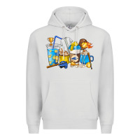 Dove Grey Softball coffee cups Premium Hoodie - HowdyJamesFarm