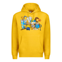 Lemon Softball coffee cups Premium Hoodie - HowdyJamesFarm