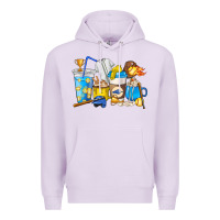 Lilac Softball coffee cups Premium Hoodie - HowdyJamesFarm