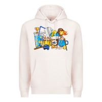 Pale Pink Softball coffee cups Premium Hoodie - HowdyJamesFarm