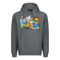 Rock Softball coffee cups Premium Hoodie - HowdyJamesFarm