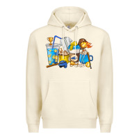 Sandshell Softball coffee cups Premium Hoodie - HowdyJamesFarm