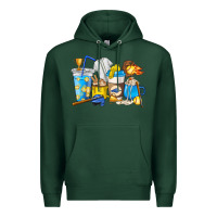 Sports Green Softball coffee cups Premium Hoodie - HowdyJamesFarm