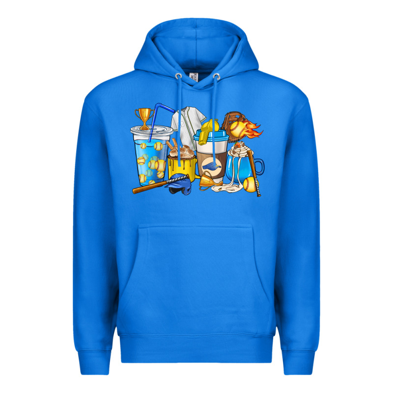 Softball Coffee Cups Premium Hoodie by HowdyJamesFarm | Teevron
