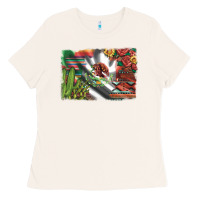 Bone mexico flag sunflowers roses and cactus with serape aztec and leopard Ladies Tee - Artiststas
