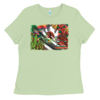Matcha mexico flag sunflowers roses and cactus with serape aztec and leopard Ladies Tee - Artiststas