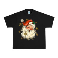 Black Christmas Santa Urban Heavy Tee - MaliasSmallBusiness