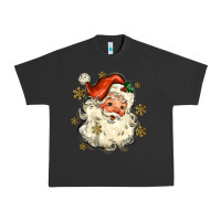 Pigment Black Christmas Santa Urban Heavy Tee - MaliasSmallBusiness