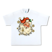 White Christmas Santa Urban Heavy Tee - MaliasSmallBusiness