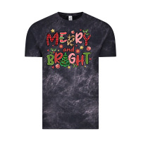 Cloud Black merry and bright Vintage Tee - MaliasSmallBusiness