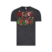 Vintage Black merry and bright Vintage Tee - MaliasSmallBusiness