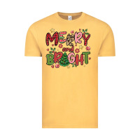 Vintage Mustard merry and bright Vintage Tee - MaliasSmallBusiness
