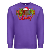 Purple christmas nonnie claus Premium Sweatshirt - FaDigitalArtStudio