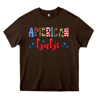 Chocolate Brown American babe Heavy Core Tee - AdoDesignShop