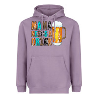 Lavender Mama Needs a Drink Heavyweight Hoodie - CowCowDesign