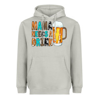 Moon Dust Mama Needs a Drink Heavyweight Hoodie - CowCowDesign