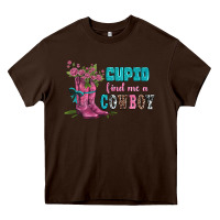 Chocolate Brown velantines day cupid find me a cowboy Heavy Core Tee - AdoDesignShop