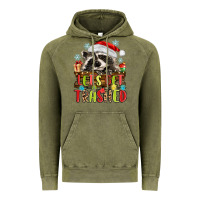 Vintage Olive lets get trashed with raccoon Vintage Hoodie - MaliasSmallBusiness