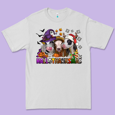 Hallothanksmas Heifers Premium Tee Designed By Jasminsmagicworld