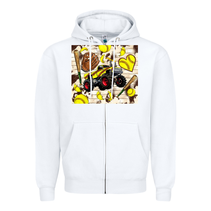 Softball Crusher Zipper Hoodie by TumblerDesignByShophia | Teevron