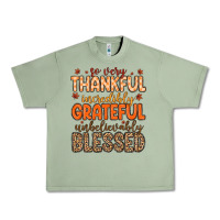 Oil Green so very thankful incredibly grateful unbelievably Urban Heavy Tee - MaliasSmallBusiness