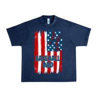 Navy baseball dad american flag Urban Heavy Tee - JahusDesignShop