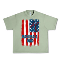 Oil Green baseball dad american flag Urban Heavy Tee - JahusDesignShop