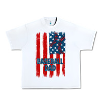 White baseball dad american flag Urban Heavy Tee - JahusDesignShop