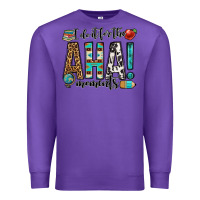 Purple i do it for the aha moments teacher Premium Sweatshirt - OliviaCreatesArt