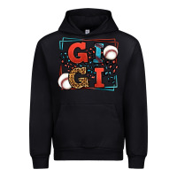 Black Baseball gigi leopard frame Urban Hoodie - LillyAllenDesigns