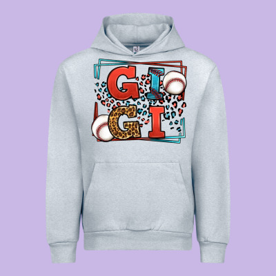 Baseball Gigi Leopard Frame Urban Hoodie Designed By Lillyallendesigns